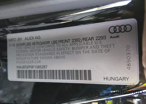 2015 Audi A3 2.0T Premium из США, поврежденный, VIN WAUEFGFF6F1085287